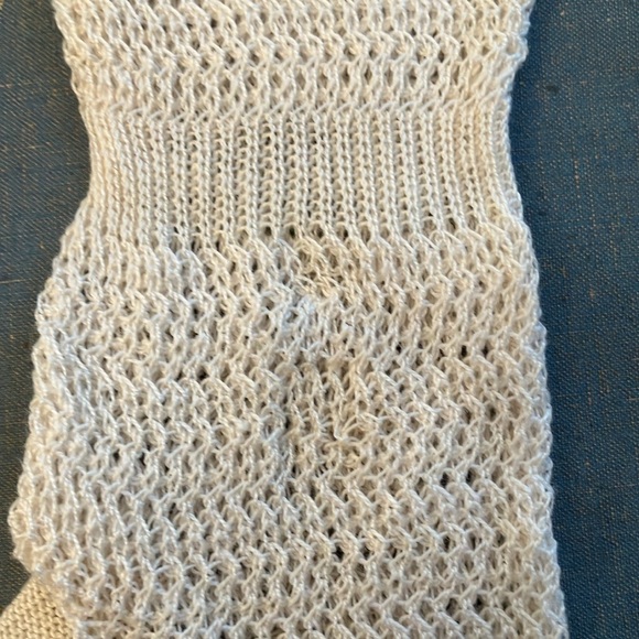 Vintage crochet or tatted woven gloves, stretch, 50s, off white ecru - Picture 4 of 10